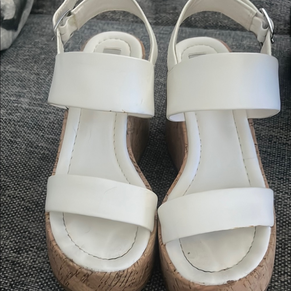 Elegant White Platform Sandals